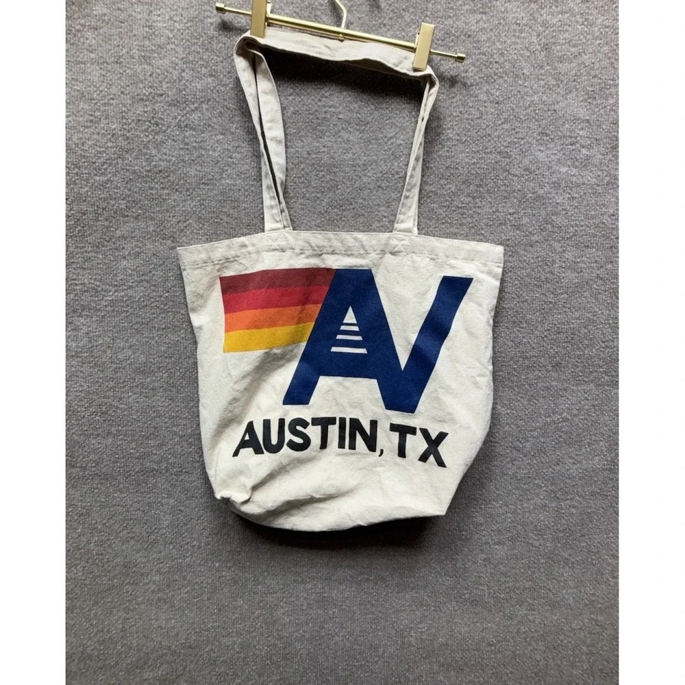 Aviator Nation Canvas Tote Bag Super Shopper‎ Shoulder Travel Duffle Gym Daily